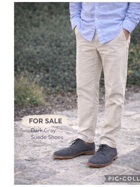 J75 Padrino Gray Denim-Look Canvas Oxford Shoes Men’s Size 12 Comfort Gel